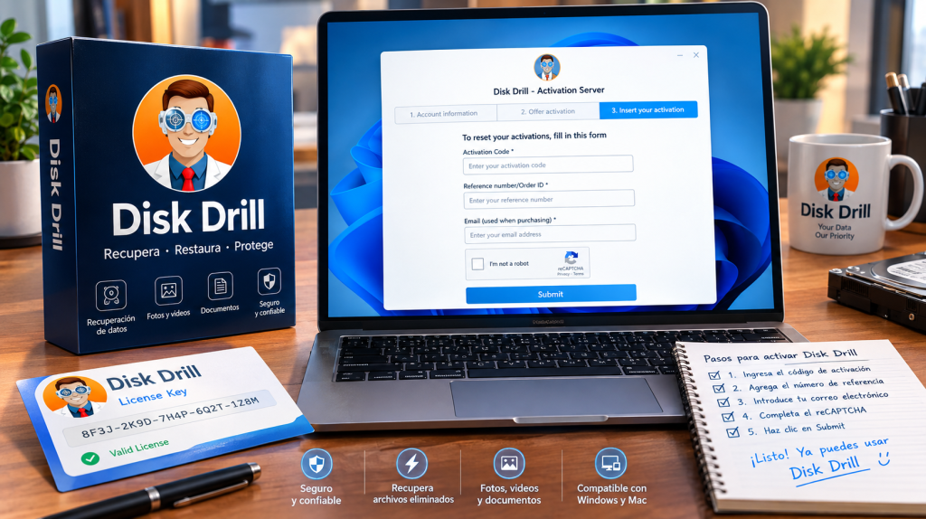 Activación y clave de licencia de Disk Drill
