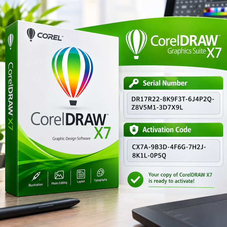 Números de serie y códigos de activación de CorelDRAW X7 2026 – Actualizado